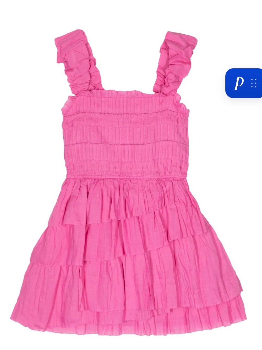 Sea Cole smocked ramie dress